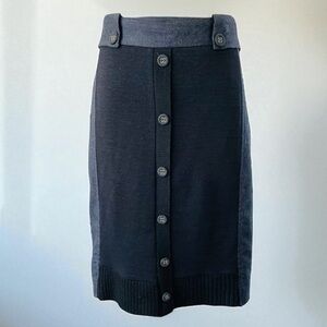 FRANKIE MORELLO MILAN SWEATER FRONT STRETCH WOOL SKIRT